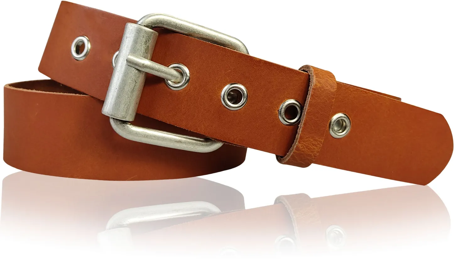 LONDON: angesagter Ösengürtel 4 cm mit Rollschnalle, Retro-Gürtel