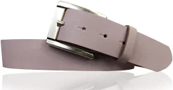 MILANO: Basic Gürtel 4 cm aus echtem Leder mit schöner altsilbernen Gürtelschnalle