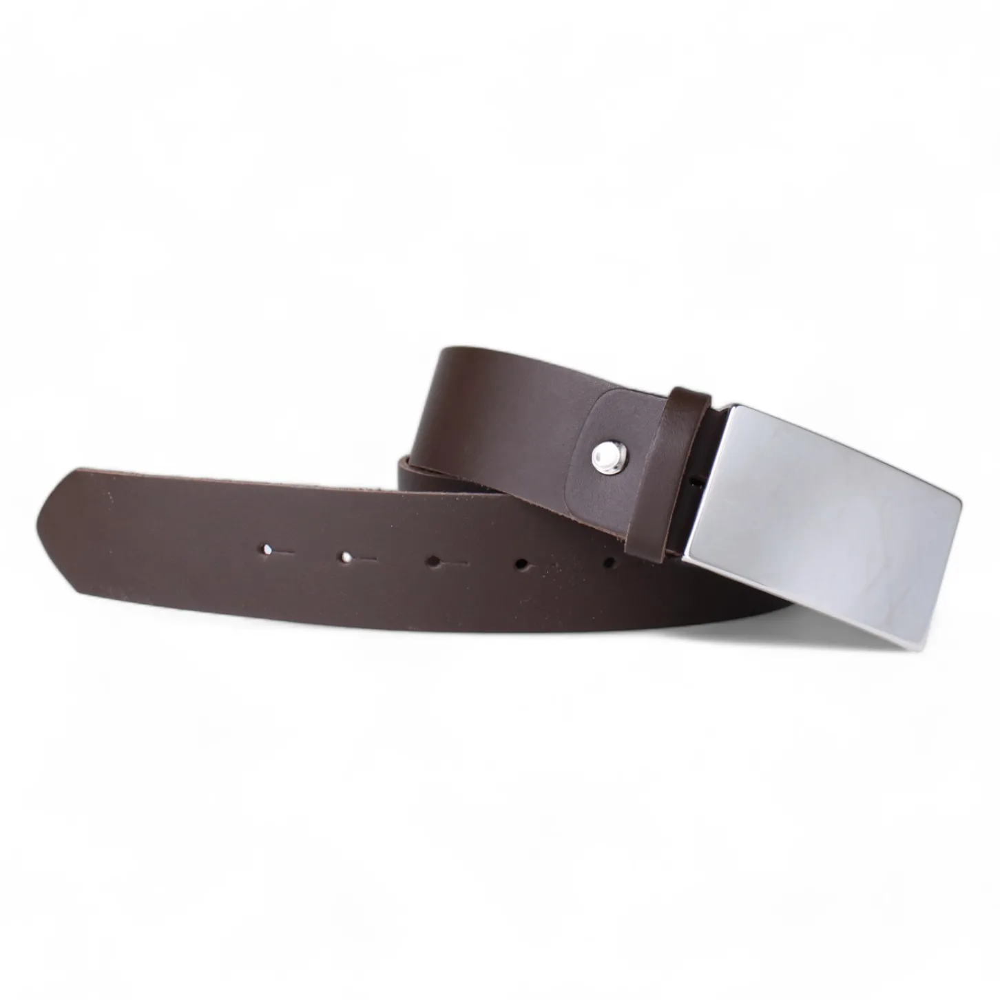 MODISCHER CASUAL GÜRTEL: Ledergürtel, 3,8 cm breit, silberne Gürtelschnalle, kürzbar
