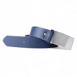 MODISCHER CASUAL GÜRTEL: Ledergürtel, 3,8 cm breit, silberne Gürtelschnalle, kürzbar
