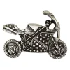 MOTORBIKE Gürtelschnalle Motorrad für 4 cm Wechselriemen, altsilber