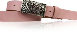 PARKSIDE dekorativer Damen Ledergürtel 3 cm, echt Ledergürtel, floraler Gürtelschnalle