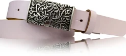 PARKSIDE dekorativer Damen Ledergürtel 3 cm, echt Ledergürtel, floraler Gürtelschnalle