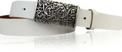 PARKSIDE dekorativer Damen Ledergürtel 3 cm, echt Ledergürtel, floraler Gürtelschnalle