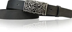 PARKSIDE dekorativer Damen Ledergürtel 3 cm, echt Ledergürtel, floraler Gürtelschnalle