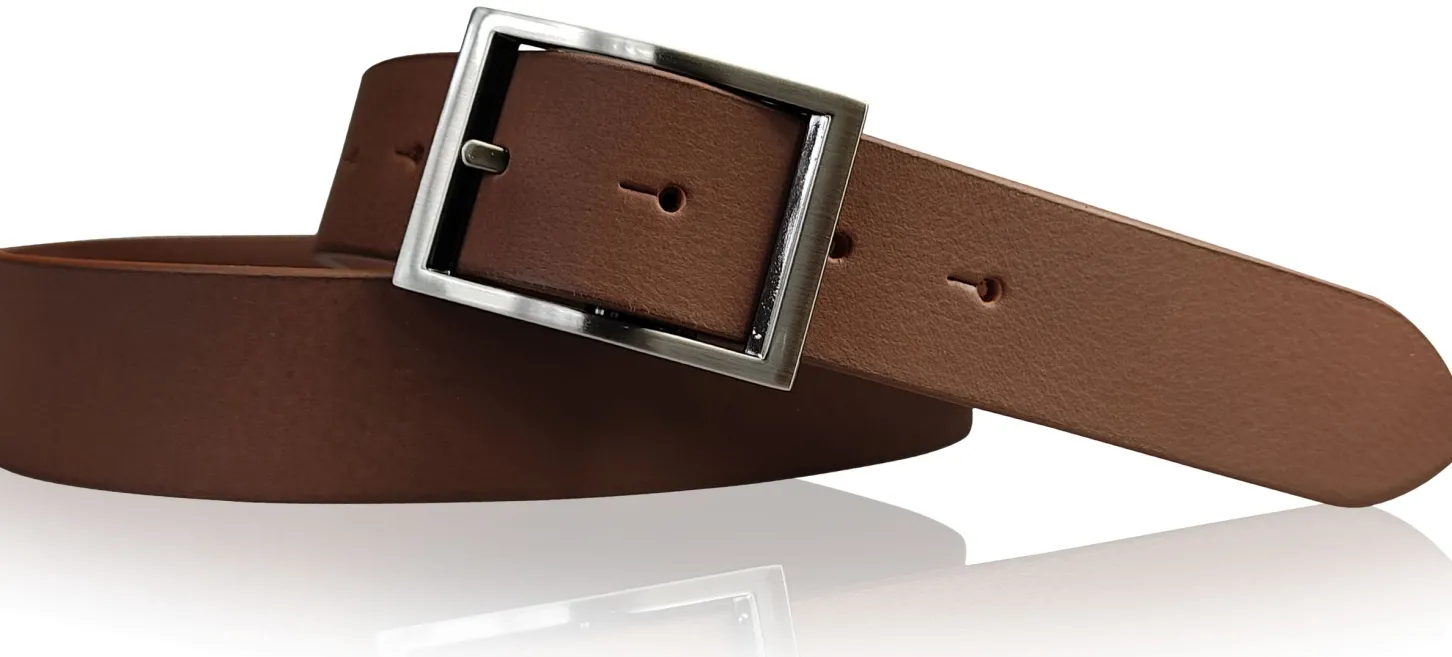 PESARO eleganter Anzuggürtel 35 mm, hochwertiges Leder, hochwertige Gürtelschnalle, kürzbar