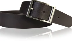 PESARO eleganter Anzuggürtel 35 mm, hochwertiges Leder, hochwertige Gürtelschnalle, kürzbar