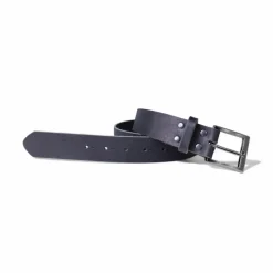 PREMIUM-Gürtel, Herren, Dickleder, brünierte Schnalle, 4 Stahlnieten, langlebig