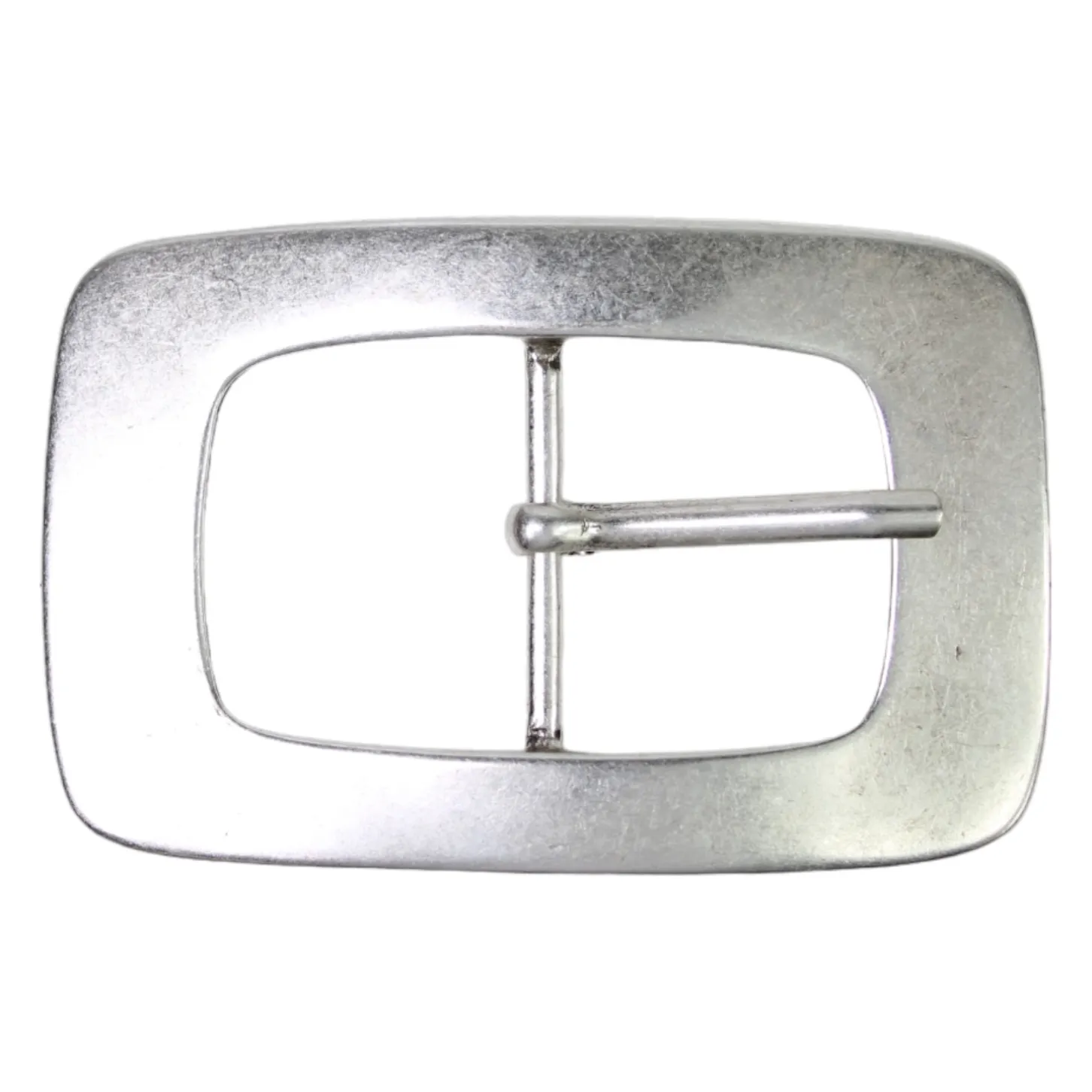 Rechteckige Gürtelschnalle silber, Dornschnalle, Gürtelschließe 4 cm