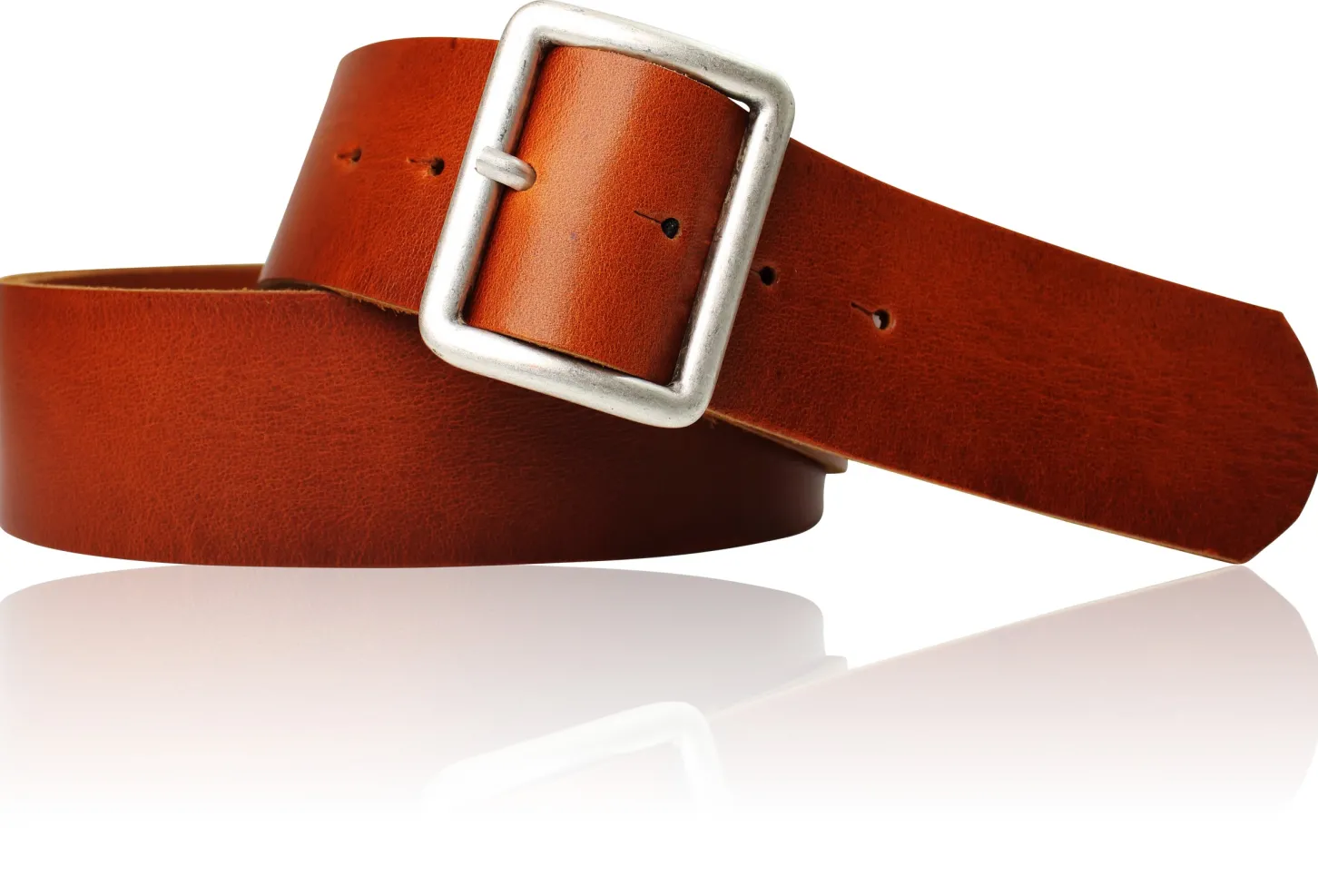 Robuster, breiter Herrengürtel 4,7cm, dickes Vollrindleder, Militärleder