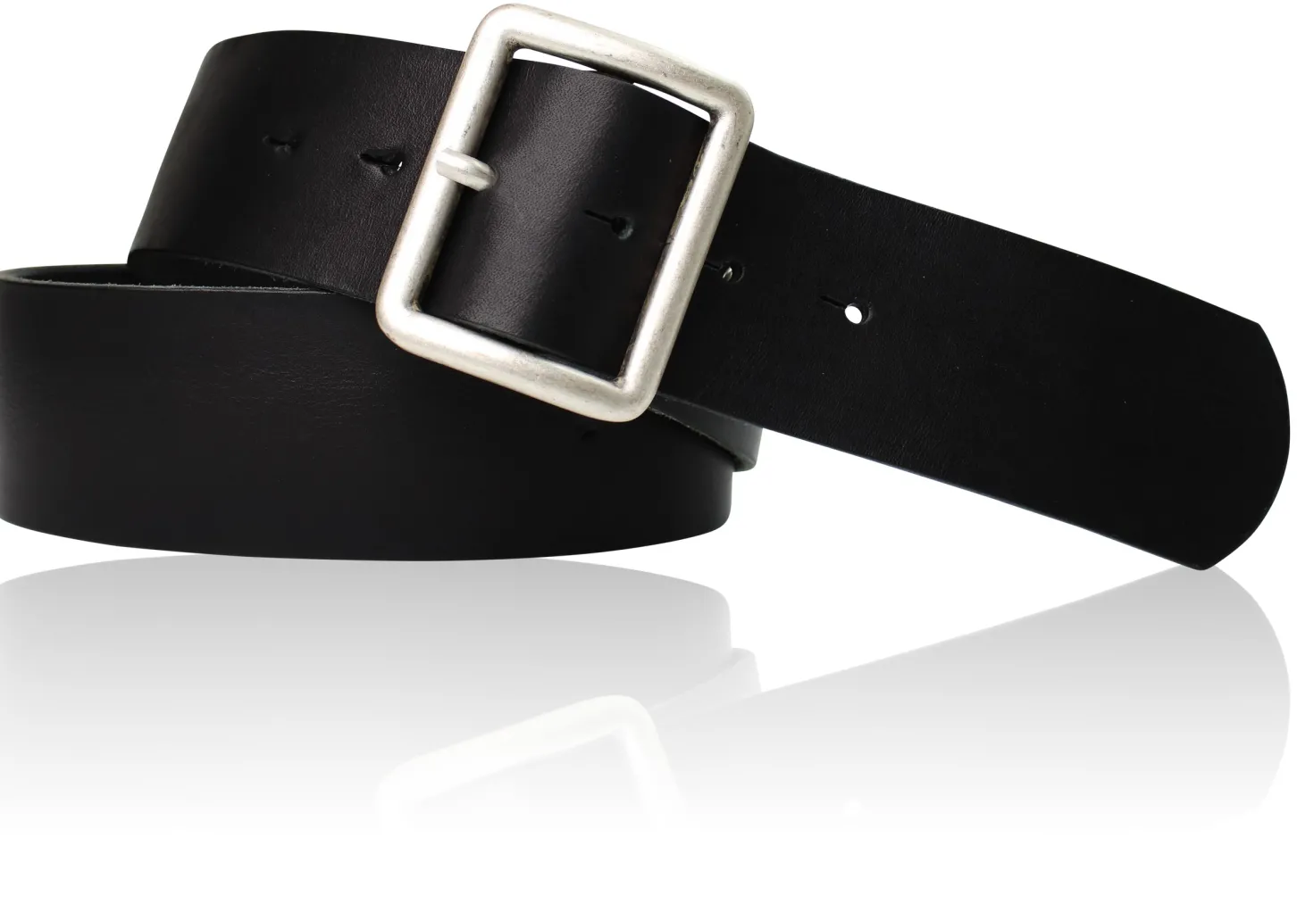 Robuster, breiter Herrengürtel 4,7cm, dickes Vollrindleder, Militärleder