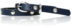ROCK STAR Kindergürtel Gürtelschnalle und Schlaufe silber, echtes Leder durchgenietet, 2 cm breit