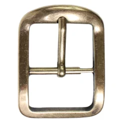 Schlichte Dornschnalle in Altmessingoptik, Damen und Herren, 4cm
