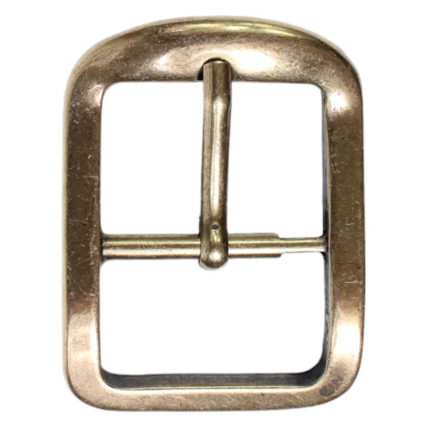 Schlichte Dornschnalle in Altmessingoptik, Damen und Herren, 4cm