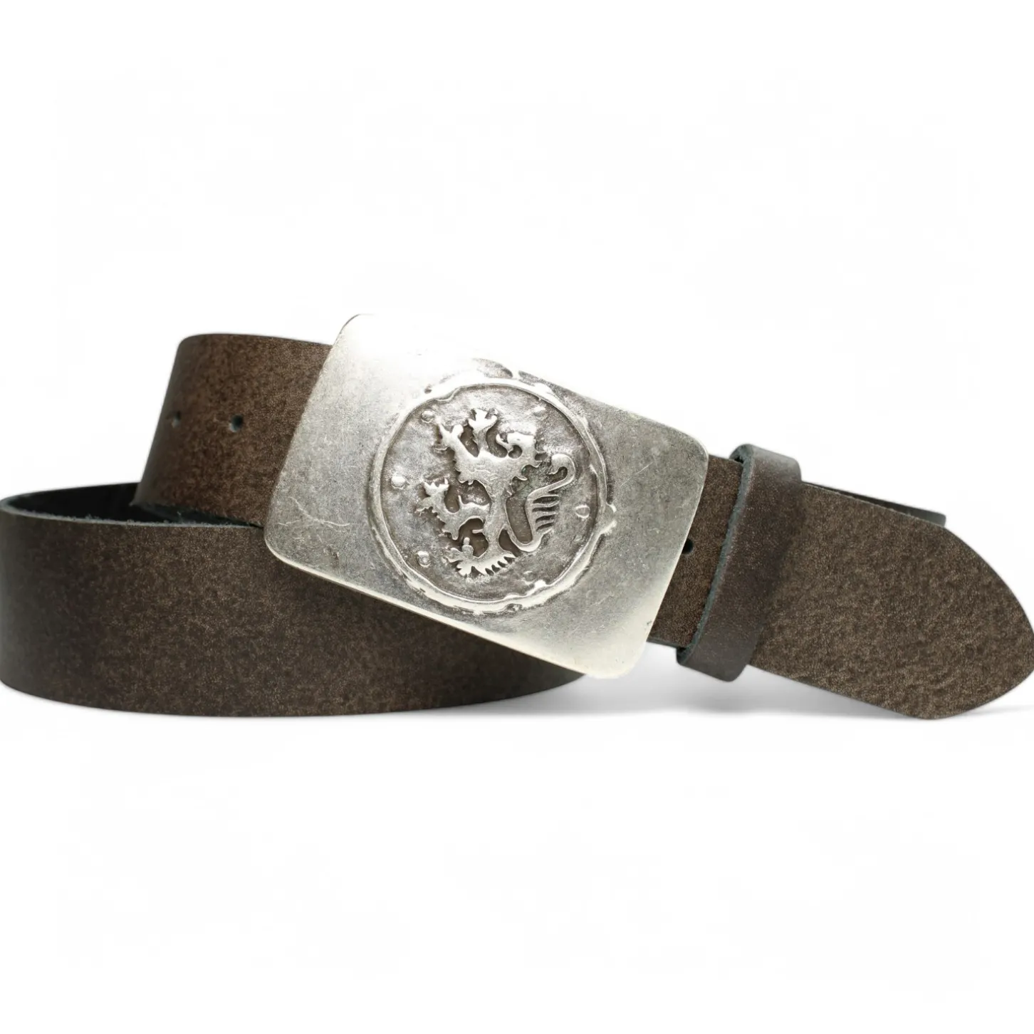 SEPP Trachtengürtel mit bayerischer Gürtelschnalle in Altsilber, 4 cm