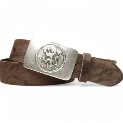SEPP Trachtengürtel mit bayerischer Gürtelschnalle in Altsilber, 4 cm