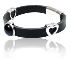 süßes Lederarmband für Damen mit silbernen Zierteilen, tolle Farben