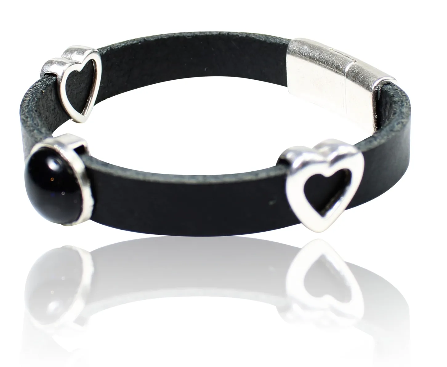 süßes Lederarmband für Damen mit silbernen Zierteilen, tolle Farben