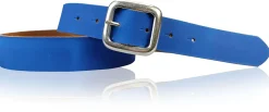 SIENA: basic Jeansgürtel 3 cm mit quadratischer silberner Gürtelschnalle, echt Ledergürtel