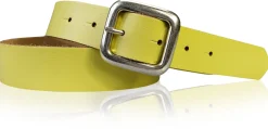 SIENA: basic Jeansgürtel 3 cm mit quadratischer silberner Gürtelschnalle, echt Ledergürtel