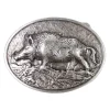 Silberne Trachten Gürtelschnalle Wildschwein Buckle für 4 cm Gürtel