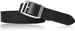 Sportiver Ledergürtel 4 cm, hochwertige Metallschnalle, versilbert, kratzfest lackiert, Narbenleder