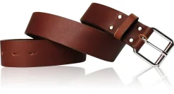 STAHL: every day belt 4 cm aus Büffelleder, Bruchlast 350 kg, Stahlschnalle