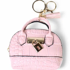 Taschenanhänger in Form kleiner Tasche, Kunstleder, Stauraum