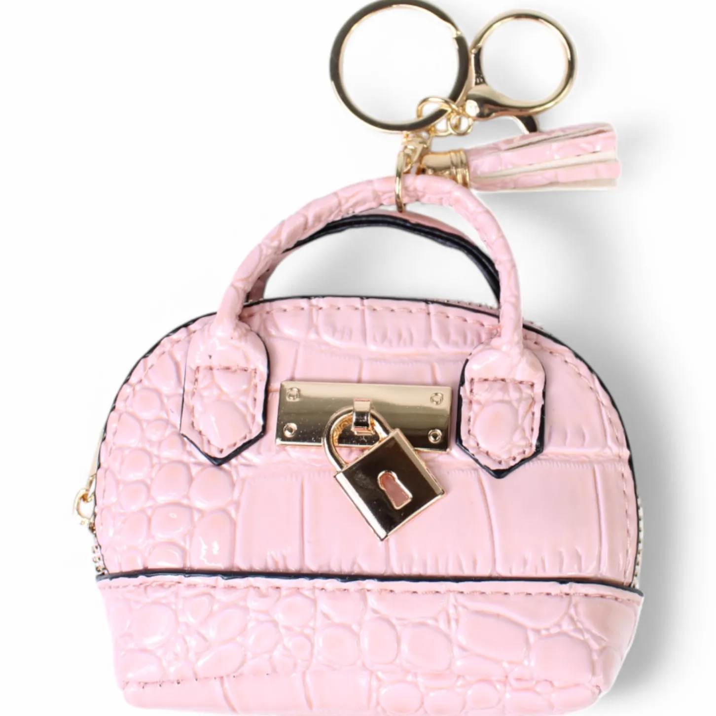 Taschenanhänger in Form kleiner Tasche, Kunstleder, Stauraum