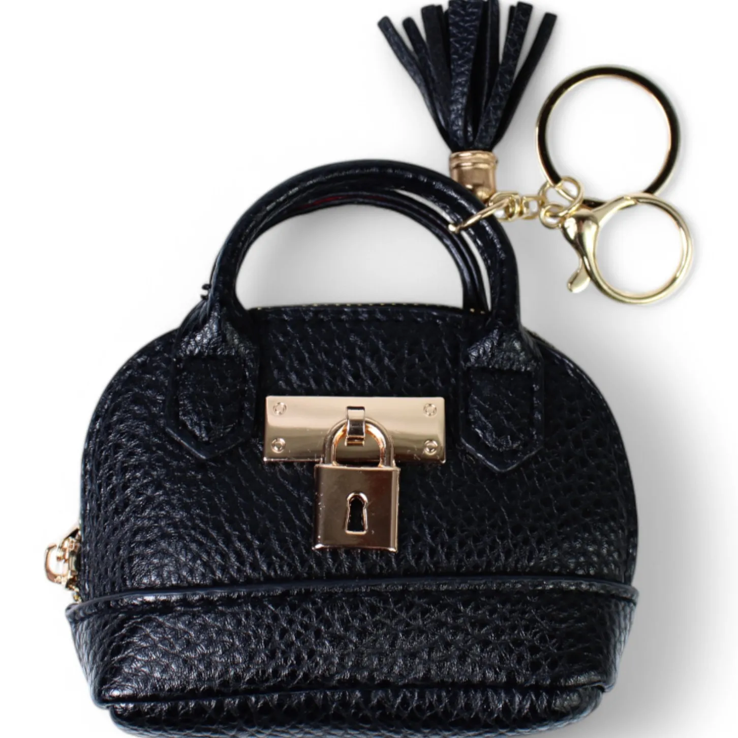 Taschenanhänger in Form kleiner Tasche, Kunstleder, Stauraum