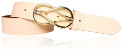 TOLEDO Damen Ledergürtel 4 cm mit goldener Schmuckschnalle, echt vergoldet