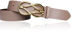 TOLEDO Damen Ledergürtel 4 cm mit goldener Schmuckschnalle, echt vergoldet