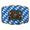 Trachten Gürtelschnalle, Bayerisches Wappen für 4 cm Gürtel, Emaille