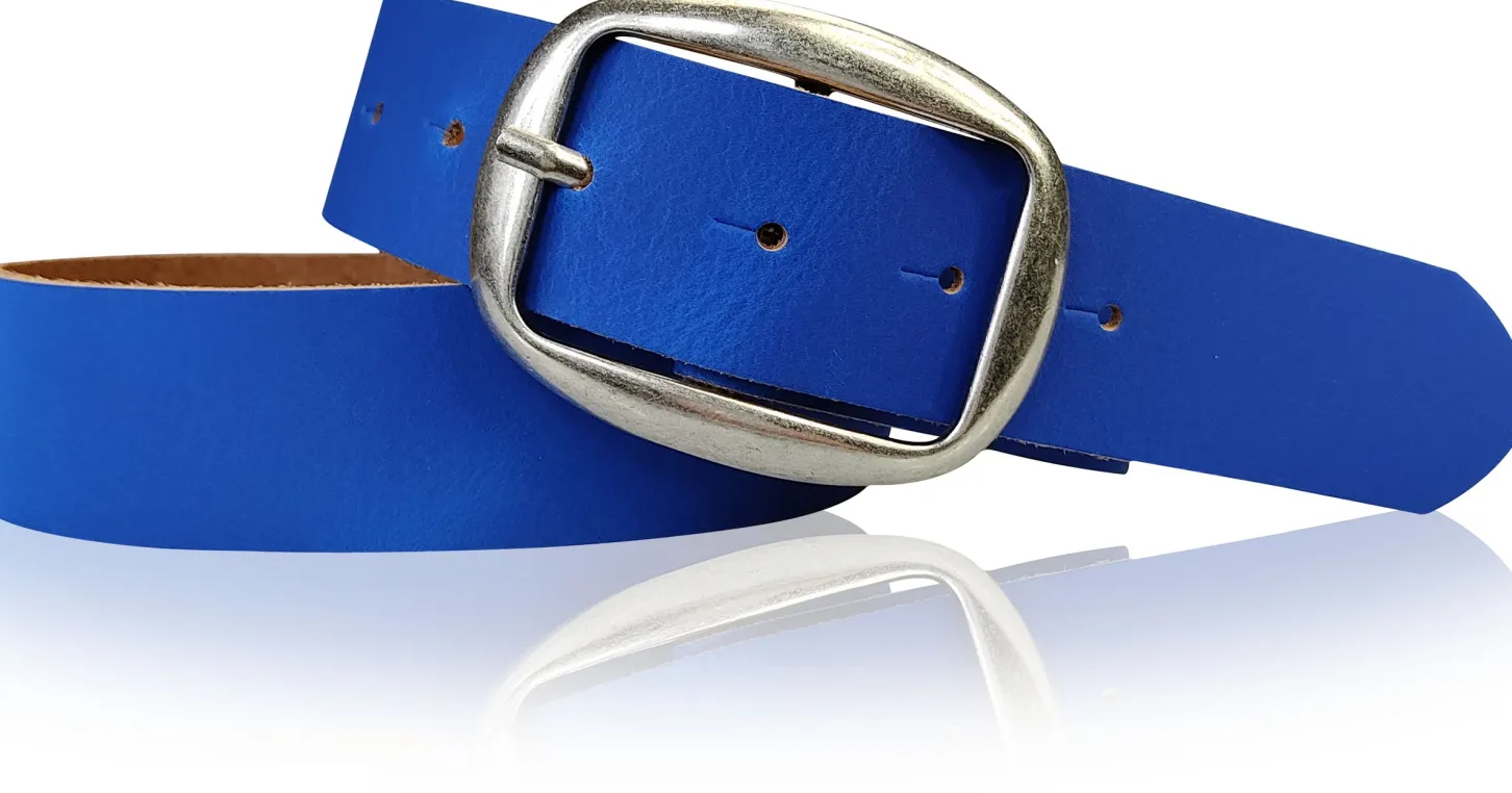 VARESE modischer Damen Ledergürtel, 4 cm, Altsilberschnalle viele Farben, echt Leder