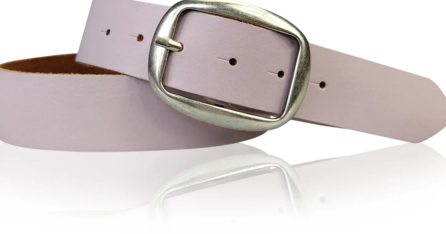 VARESE modischer Damen Ledergürtel, 4 cm, Altsilberschnalle viele Farben, echt Leder