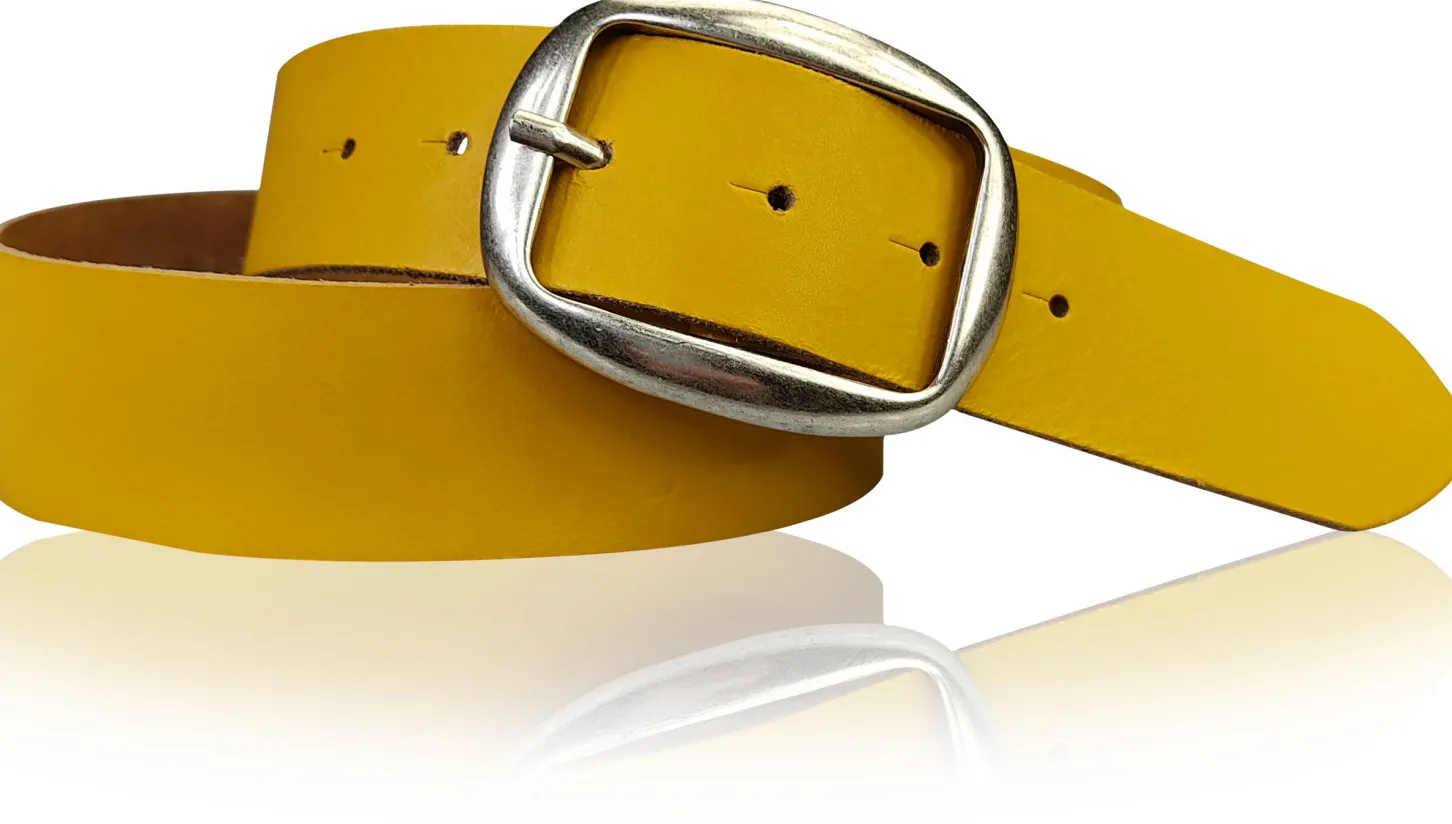 VARESE modischer Damen Ledergürtel, 4 cm, Altsilberschnalle viele Farben, echt Leder