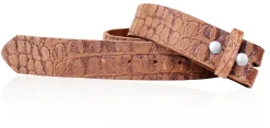 Wechselgürtel 4 cm, Büffel Vollleder, Cayman Prägung, Gürtel ohne Gürtelschnalle