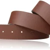 Wechselgürtel 3,5 cm, Druckknopfgürtel echt Büffellleder