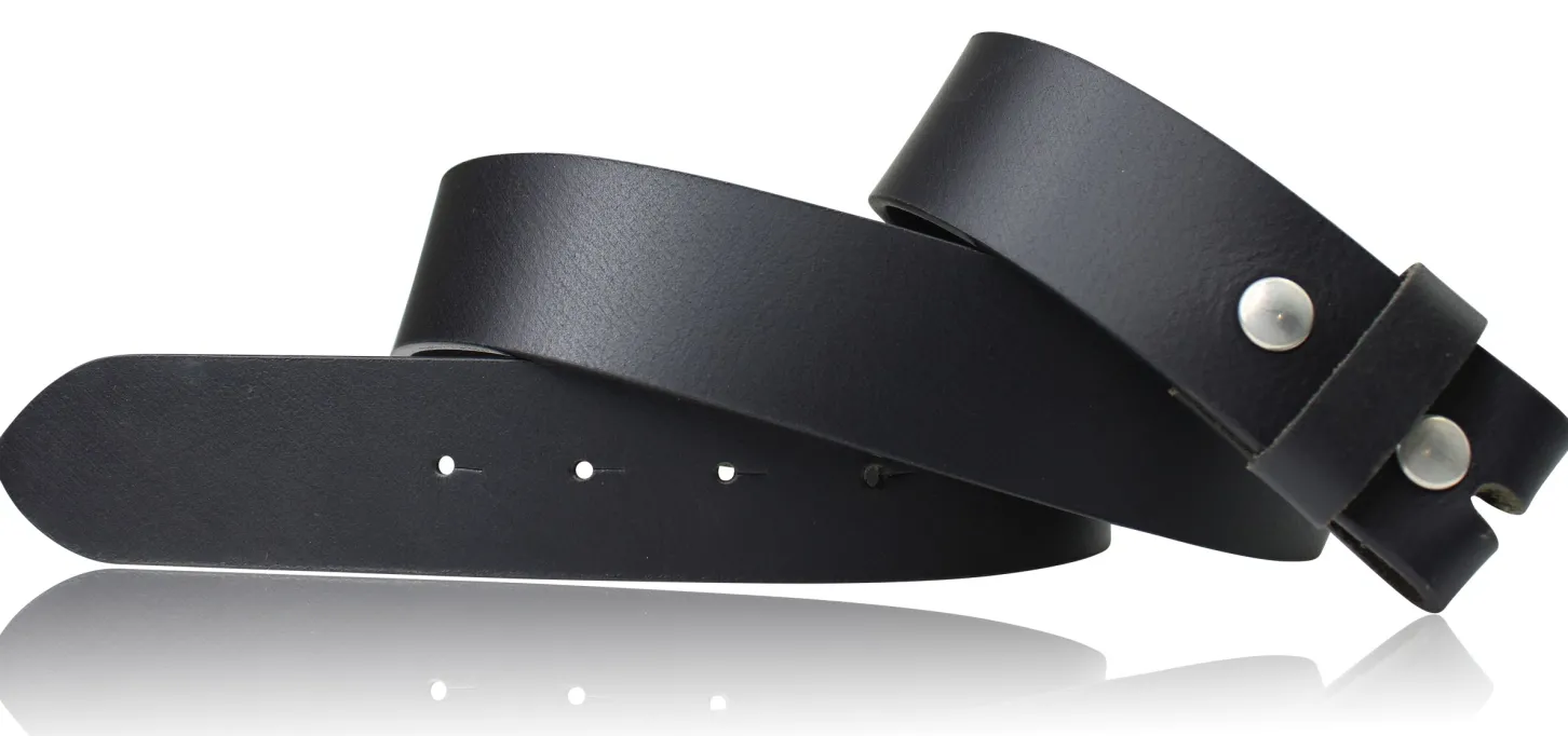 Wechselgürtel 3,5 cm, Druckknopfgürtel echt Büffellleder