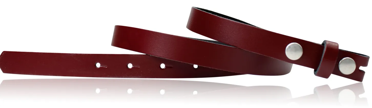 Wechselgürtel 2,5 cm, Gürtel ohne Gürtelschnalle, Gürtel mit Druckknopf