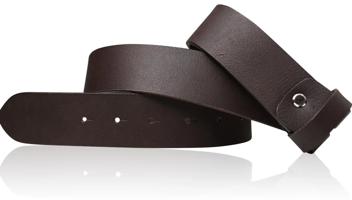 Wechselgürtel 4cm, Büffelleder mit Schraube zum selber kürzen