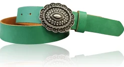 ZÜRS Landhaus Gürtel Damen 3 cm verzierte Gürtelschnalle echt Leder